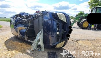 Zderzenie ciągnika z samochodem w miejscowości Kłonowiec-Kurek