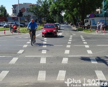 Pierwszy w Radomiu wlot na skrzyżowanie ze światłami tylko dla rowerów