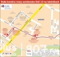 Zmiany trasy linii 13 na Wośnikach