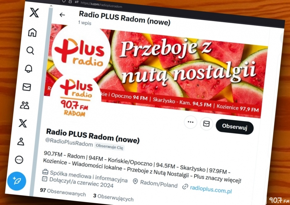 Zapraszamy na nowe radiowe konto x.com