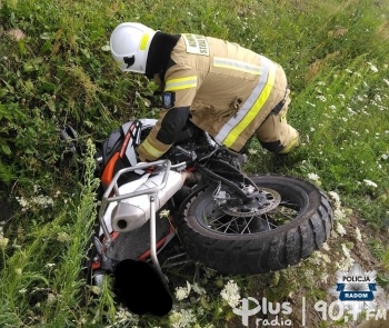 Wypadek motocyklisty w Mąkosach Starych