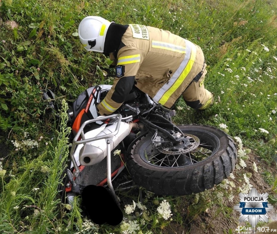 Wypadek motocyklisty w Mąkosach Starych