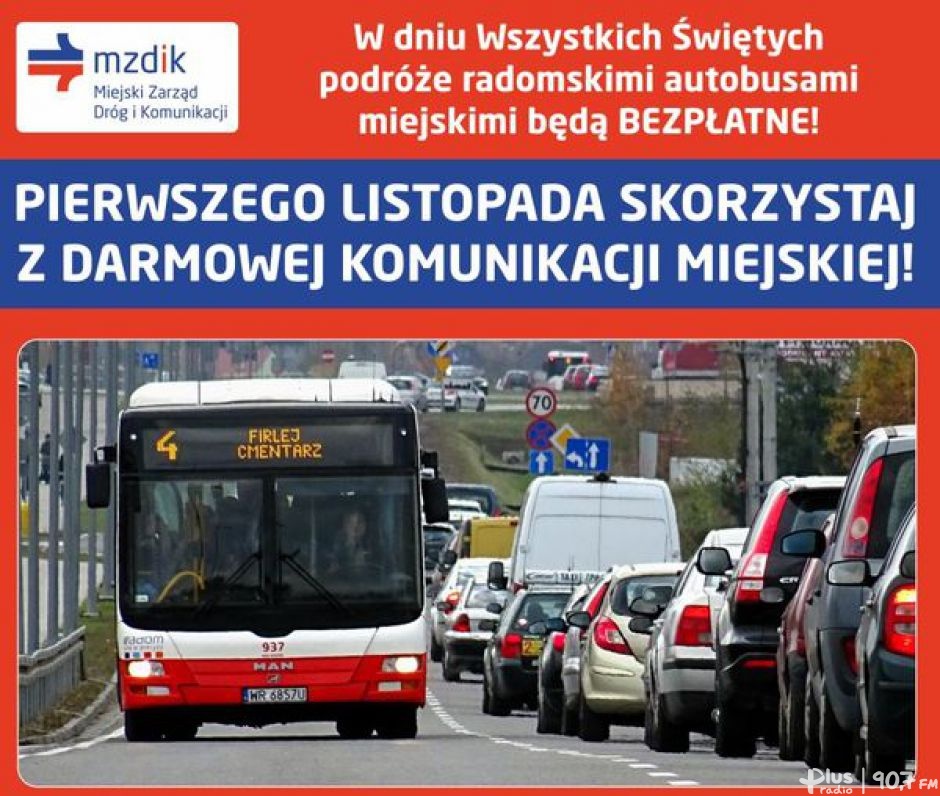 1 listopada komunikacja miejska będzie bezpłatna