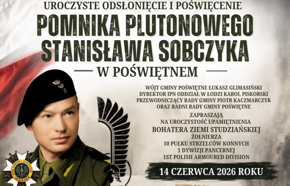 Pamiątkowa tablica w Poświętnem