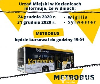 Kozienice: Metrobus 24 i 31 grudnia