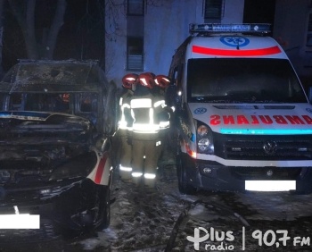 Płonęły dwa ambulanse