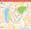 Zmiany na skrzyżowaniu ulic Maratońskiej i Dębowej