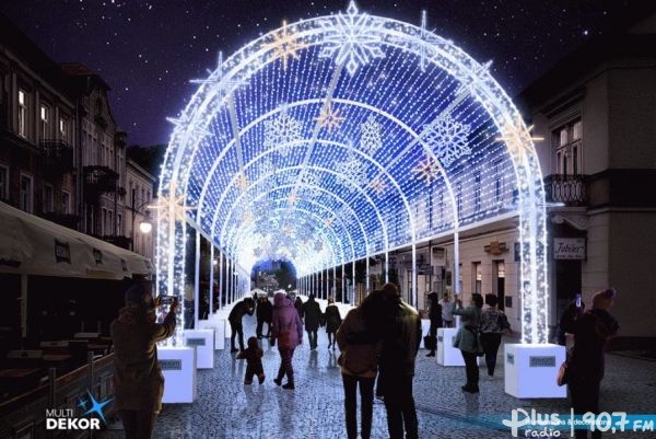 Tunel świetlny na święta w Radomiu