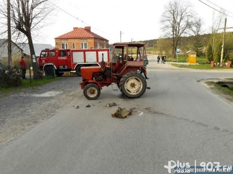 Pijany traktorzysta w akcji