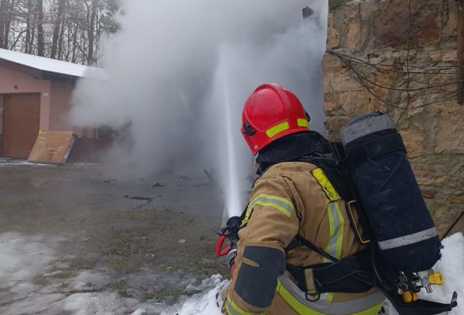 Groźny pożar w gminie Stąpork&oacute;w
