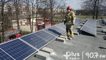 Pożar na dachu szpitala w Opocznie