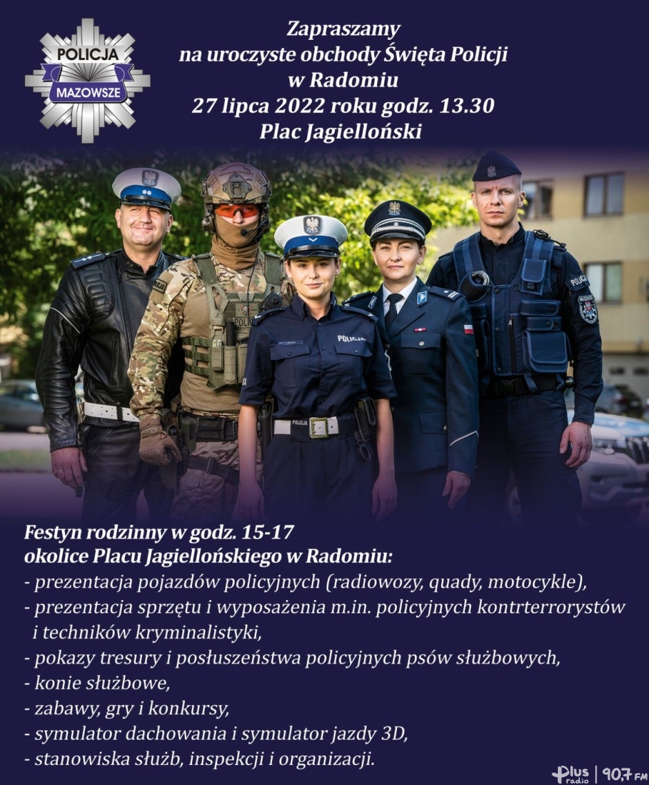 Dziś w Radomiu wojewódzkie obchody Święta Policji