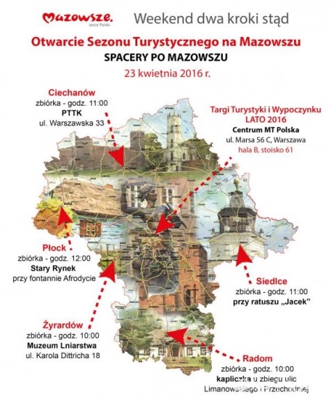 W sobotę rusza sezon turystyczny na Mazowszu