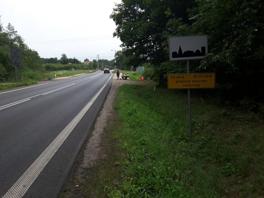 Zamknięta DK 79 w Garbatce-Letnisko