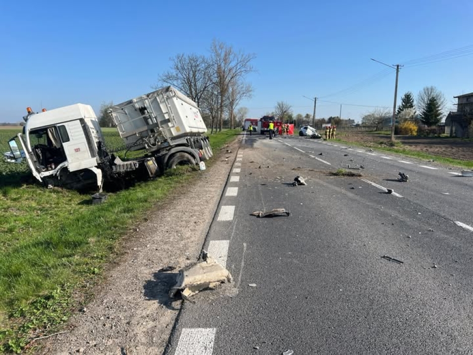Tragiczny wypadek w Krzyżanowicach. Jedna osoba nie żyje.